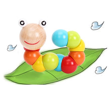 Load image into Gallery viewer, Montessori Wooden Worm Toy

