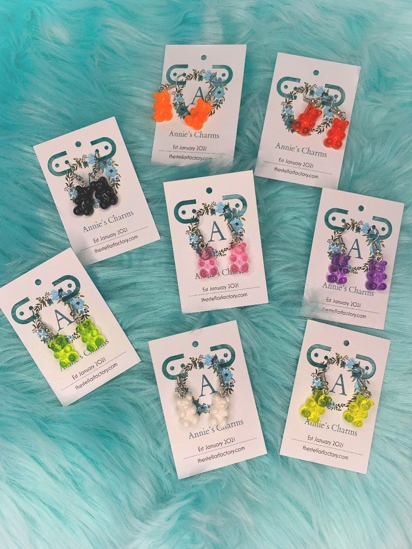 Bear Earrings by Annie's Charms