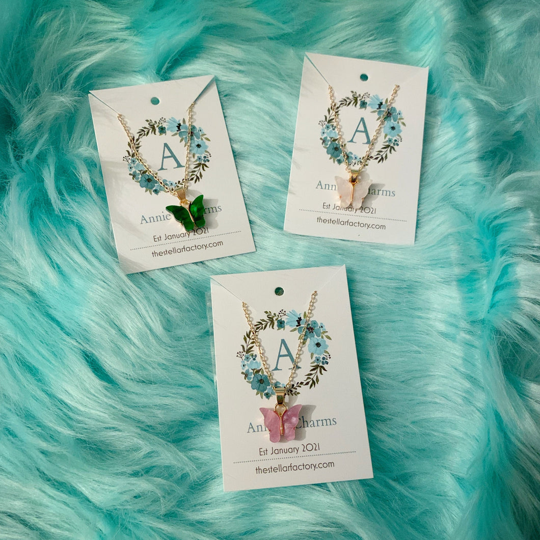 Butterfly Pendant Necklace by Annie’s Charms