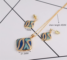 Load image into Gallery viewer, Athena Earrings and Necklace Set
