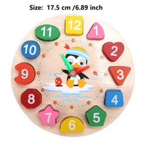 Load image into Gallery viewer, Montessori Wooden Clock Puzzle
