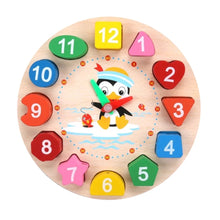 Load image into Gallery viewer, Montessori Wooden Clock Puzzle
