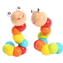 Load image into Gallery viewer, Montessori Wooden Worm Toy
