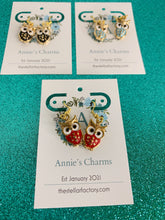 Load image into Gallery viewer, Owl Earrings by Annie’s Charms
